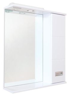 Шкаф-зеркало с подсветкой Onika Балтика 205816 правый 58см белый